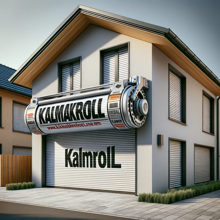 Motorized Shutter Advertisements on Contemporary House | Kalmakroll