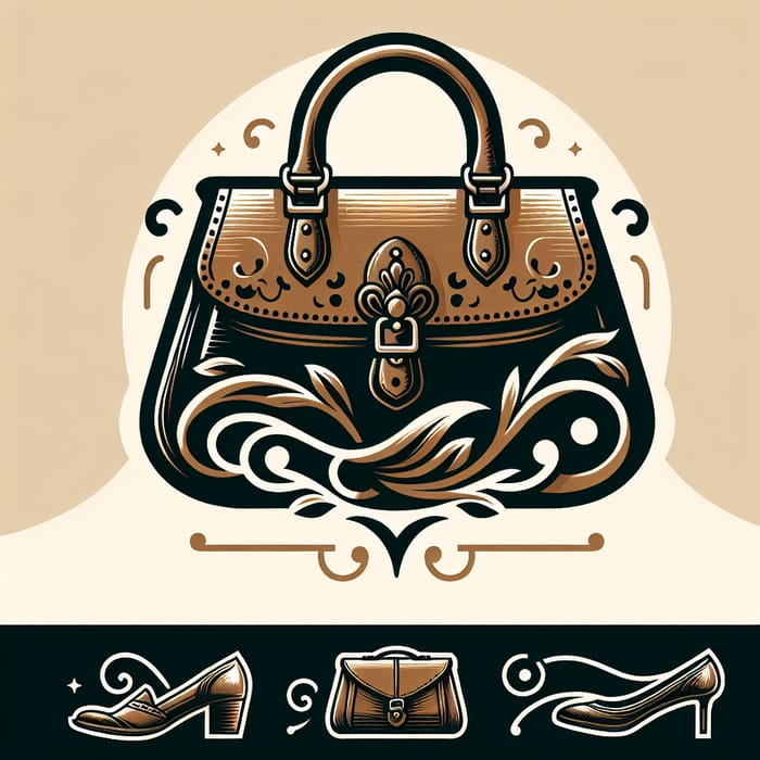 Classy Leather Handbags & Shoes Shop Logo | Elegant Designs