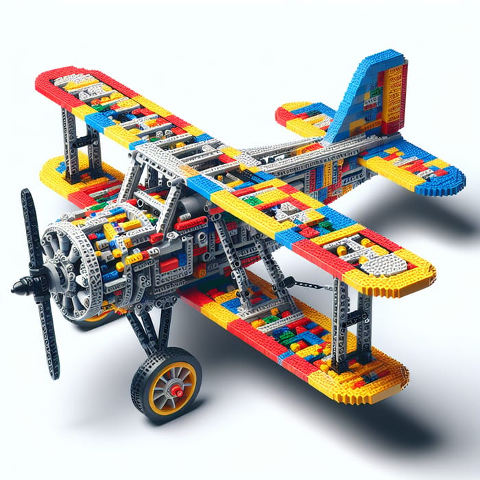 Build a LEGO Airplane with Motor - 14+ Pieces