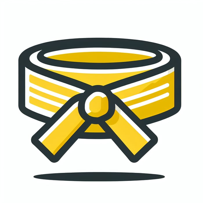 Yellow Judo Belt Icon