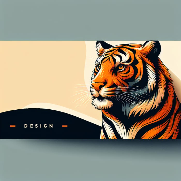 Majestic Orange Tiger Banner Design
