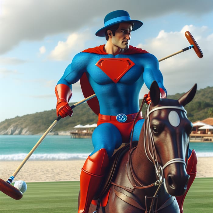 Superman Playing Polo by Idyllic Beach | Inspired Image