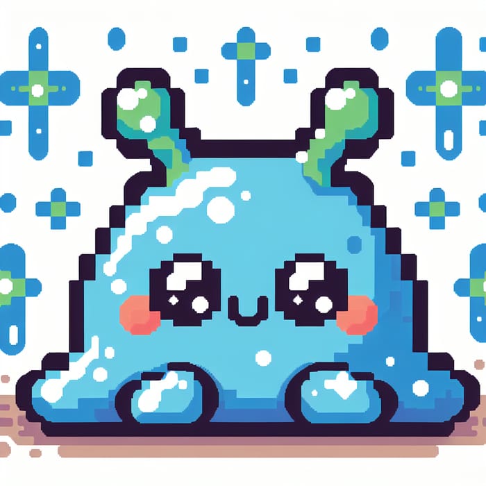 Cute Pixel Slime Monster - Adorable Art