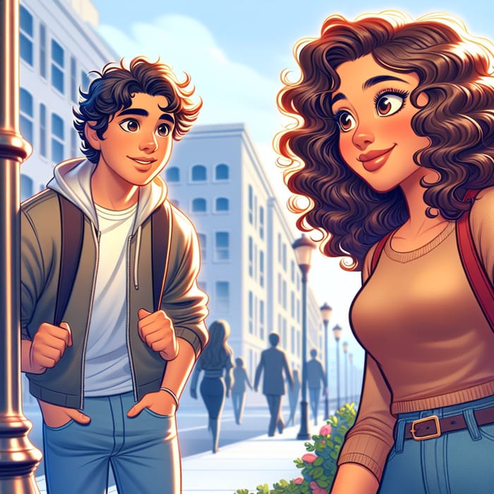 Love at First Sight: Teenage Boy Mesmerized by Curly-Haired Beauty