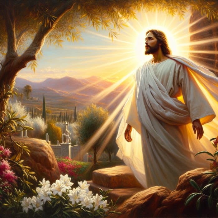 Jesus Risen: A Symbol of Hope and Divine Light