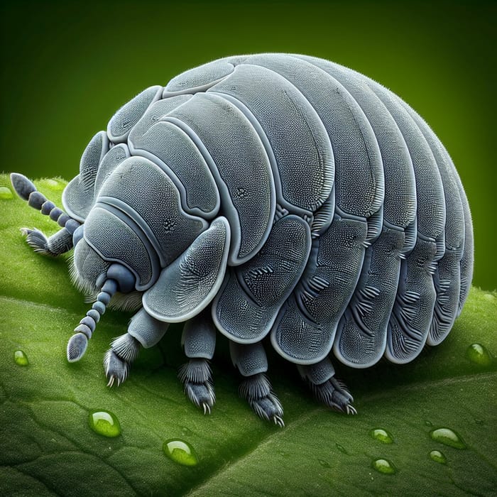 Detailed Close-Up Photo of Roly-Poly Bug | Captivating Pill Bug Image