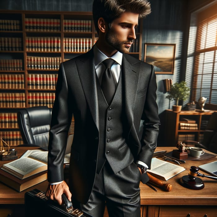 White Man Lawyer in Stylish Suit | Legal Scene