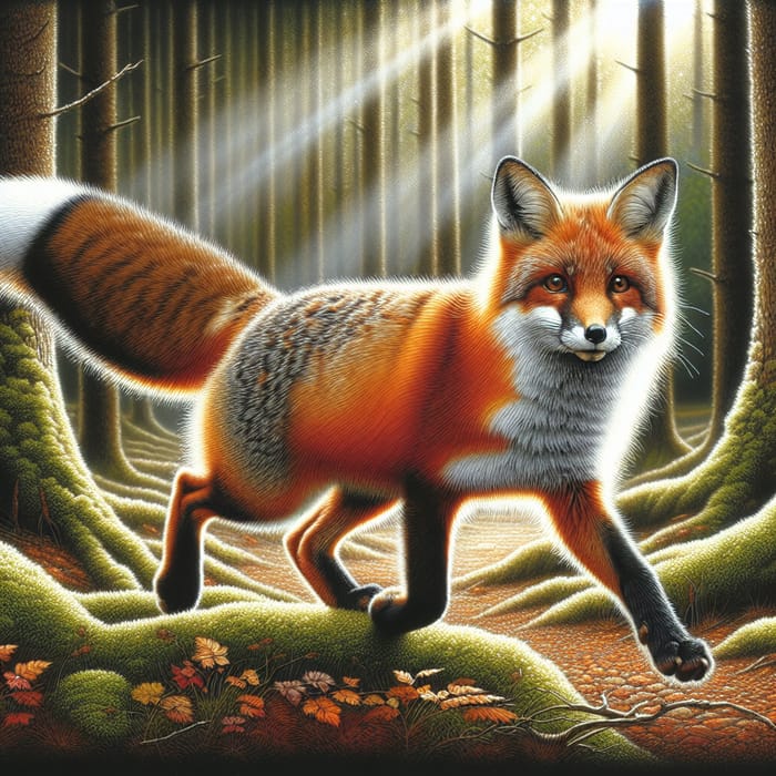 Majestic Fox in Enchanting Forest
