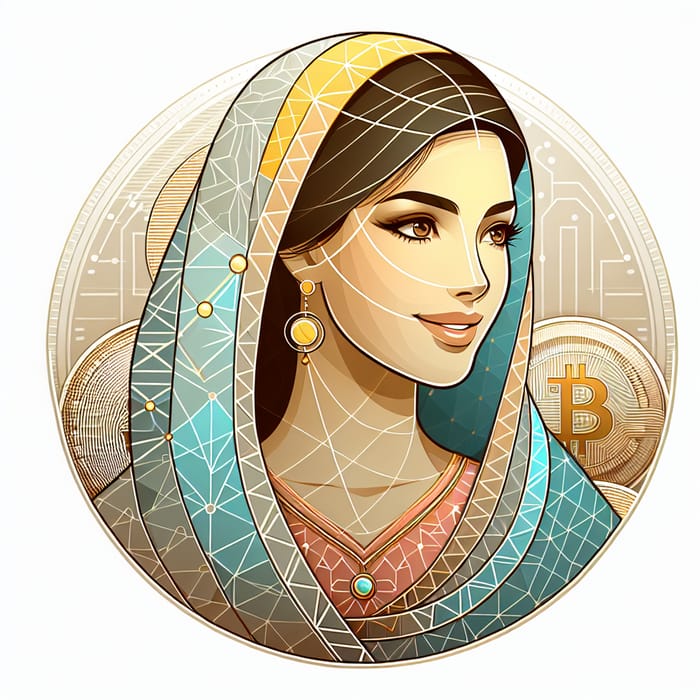 Middle-Eastern Bitcoin Woman | Animated Character