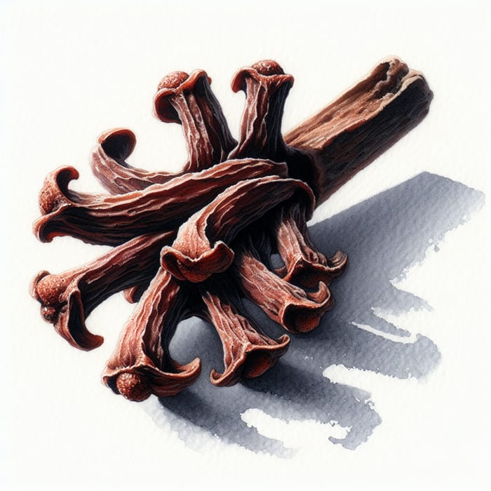 Watercolour Clove Painting - Culinary Art Watercolour Clove Painting - Culinary Art