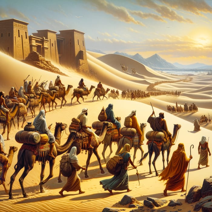 Israel's Exodus: Escape from Egyptian Slavery on Camels and Donkeys