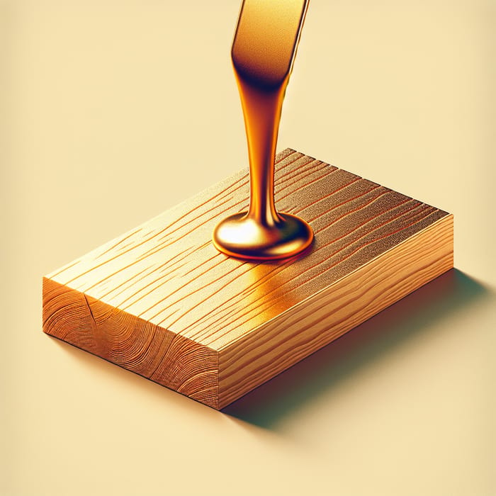 Wooden Board Coated with Molten Gold | Captivating Contrast