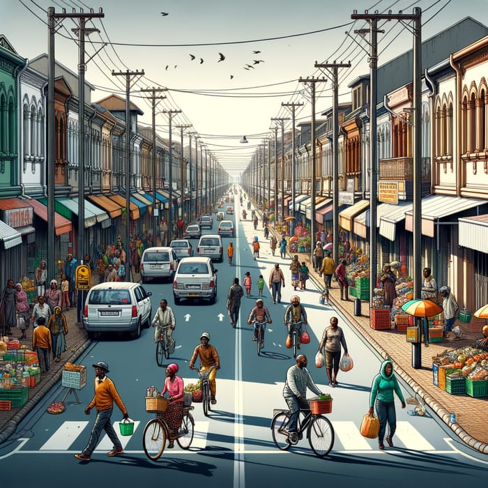 Diverse African Street Scene | Community & Commerce Exploration