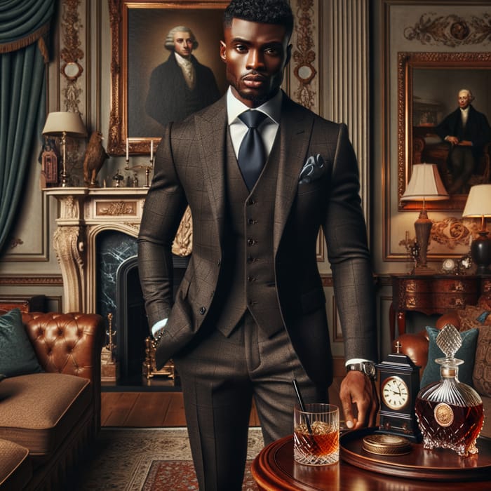 Wealthy Black Man in Elegant Attire | Luxury Lifestyle