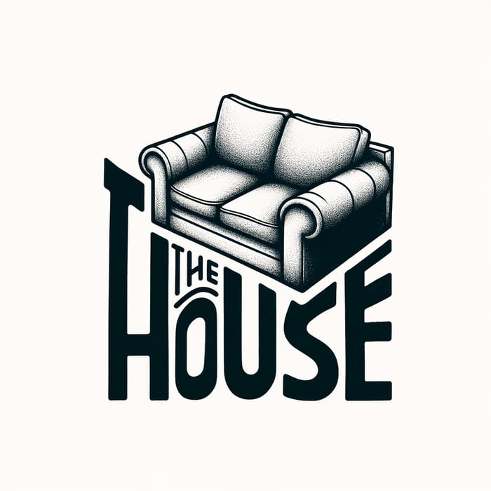 Hand-Drawn Sofa Logo Design for Cozy Homes