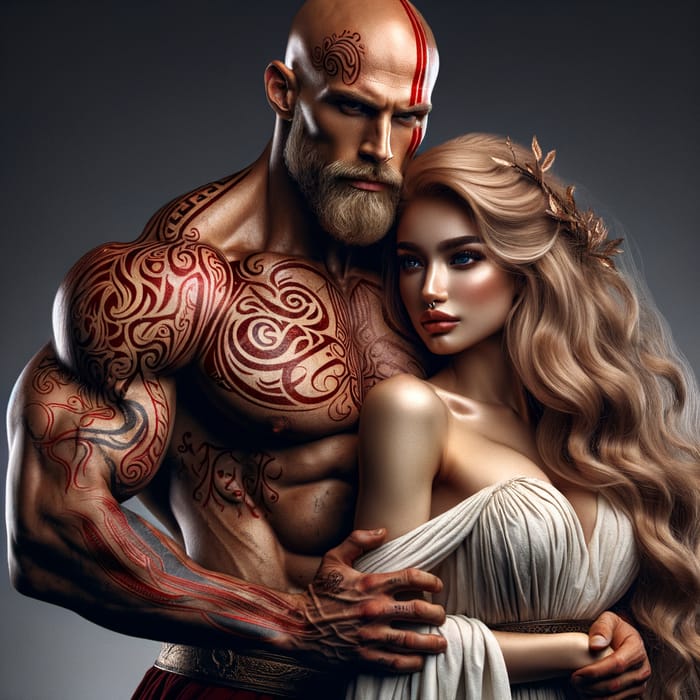 Kratos and Aphrodite: Divine Embrace