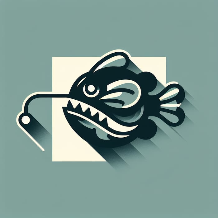 Minimalist Anglerfish Logo Design | Dive into Creativity