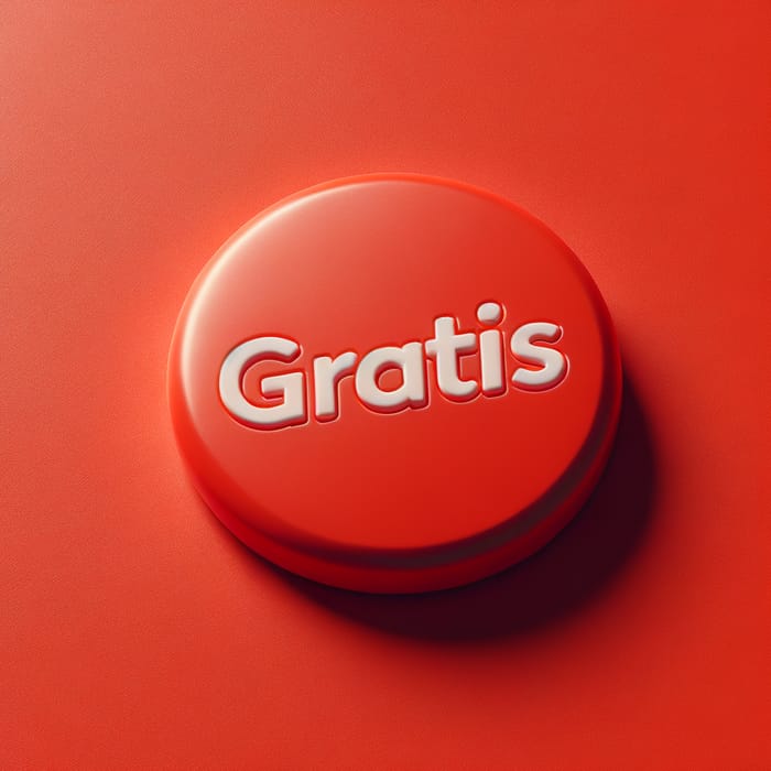 Vibrant Red Call-to-Action Button with 'Gratis' Label - User-Friendly Design
