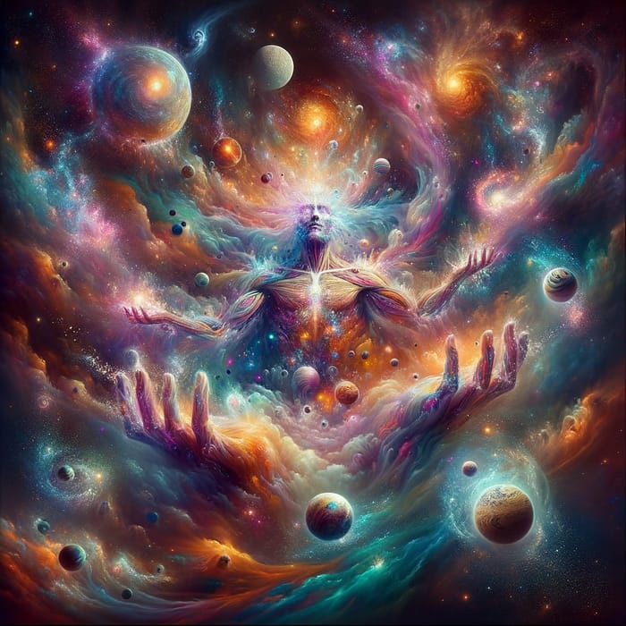 Psychedelic Universe: Divine Creation by Cosmic Deity