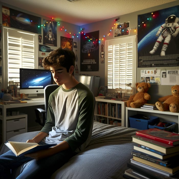 15-Year-Old Teen Boy Profile Photos in His Room