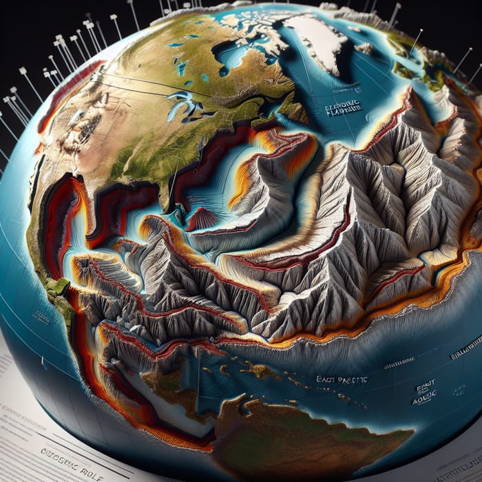 Worldwide Geological Fault Lines 3D Reconstruction