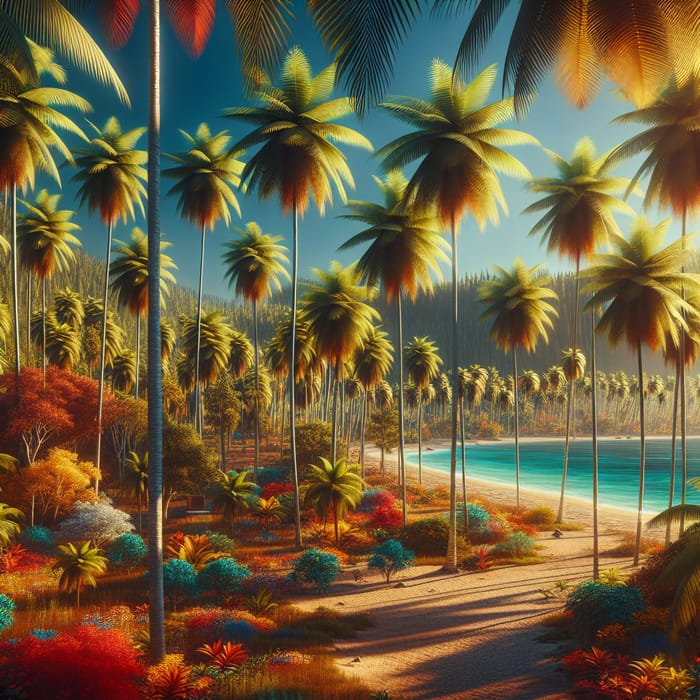 Tropical Paradise: Palm Trees & Vibrant Colors