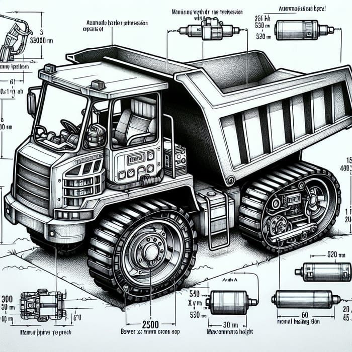 Electric Construction Dump Truck Specs | 2400W Motor, 60V 20Ah Pack