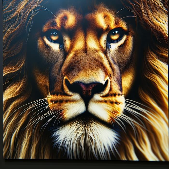 Majestic Lion in Bold & Vibrant Colors | Intense Gaze & Intricate Details