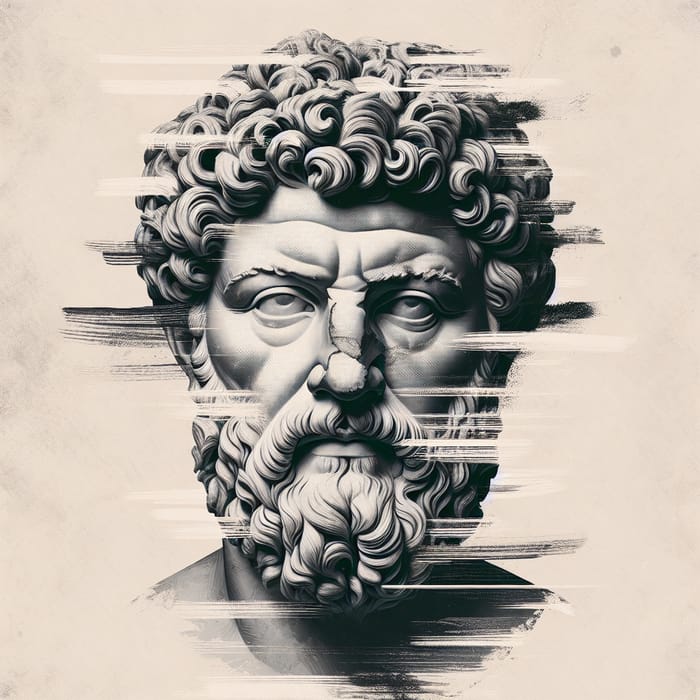 Marcus Aurelius Serious Portrait | Roman Era Artistic Streaks