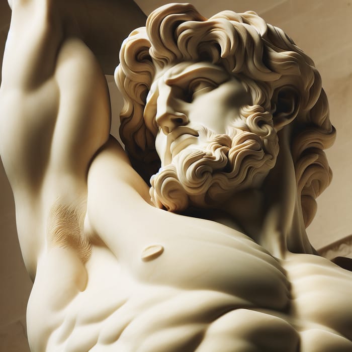 Majestic Greek Statue: Exquisite Marble Artistry