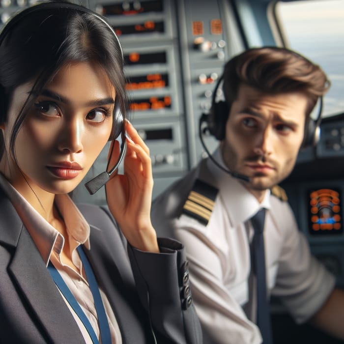 Female Air Traffic Controller in Intense Discussion with Pilot | Aviation Scene