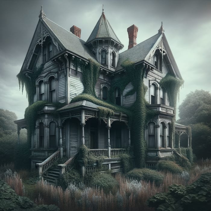 Mysterious Gray Victorian House & Overgrown Secrets