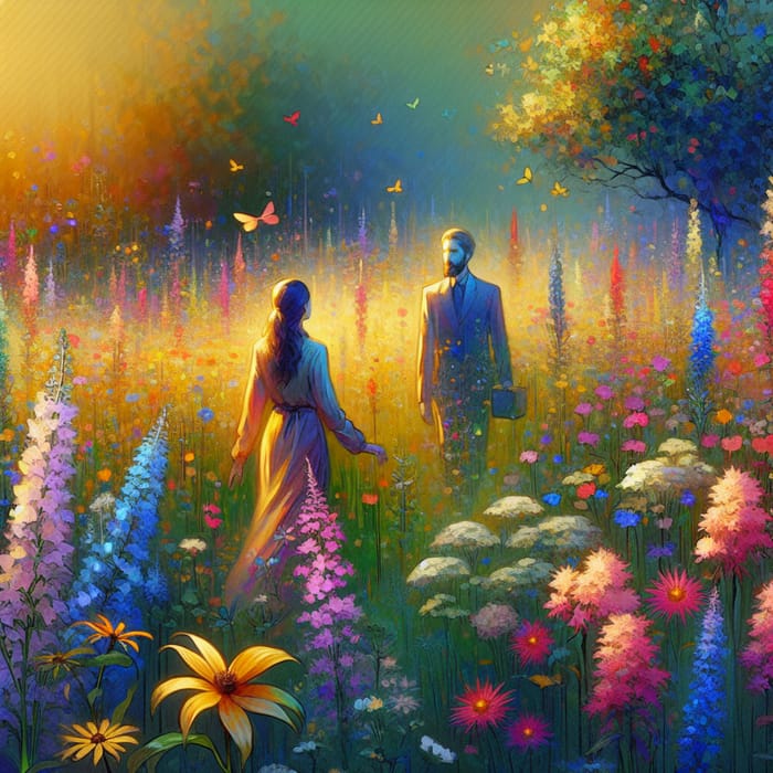 Eternal Love Blossoms in Vibrant Fields of Joy