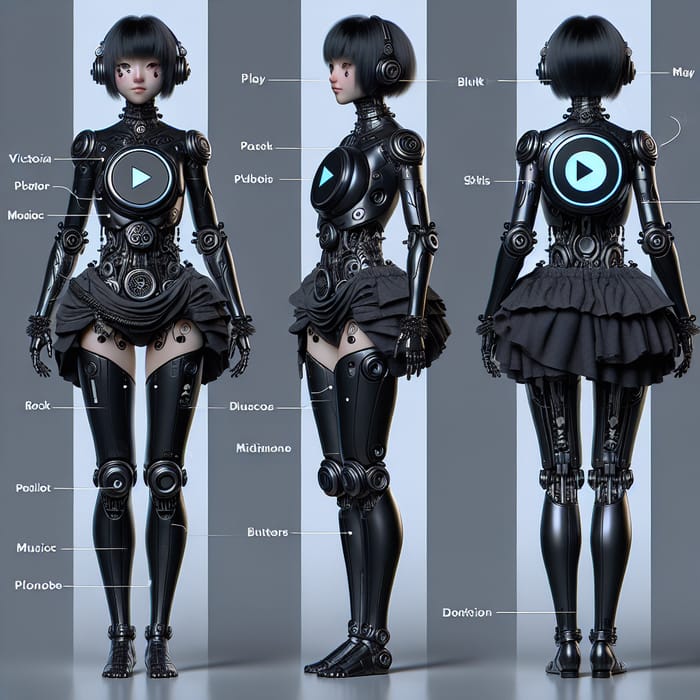 Robo-Girl: Victorian-Rock Style Fusion MP3 Player Humanization Robo-Girl: Victorian-Rock Style Fusion MP3 Player Humanization