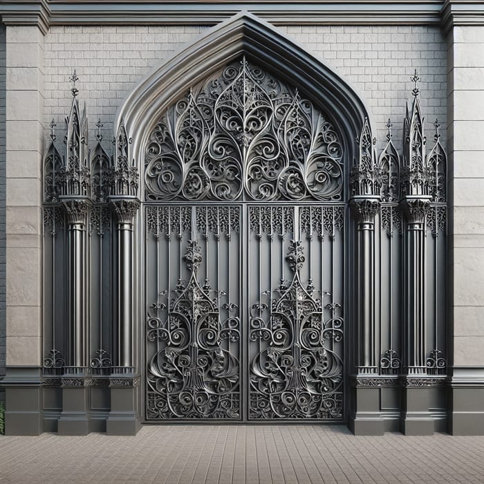 Metallic Gothic Gates | Intricate Architectural Style