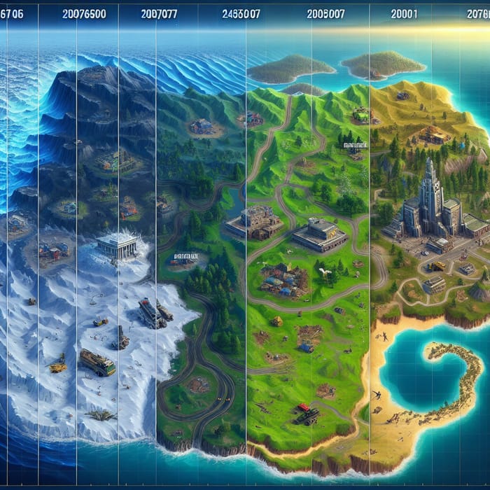 Fortnite Map Evolution Over Time | Map Changes History