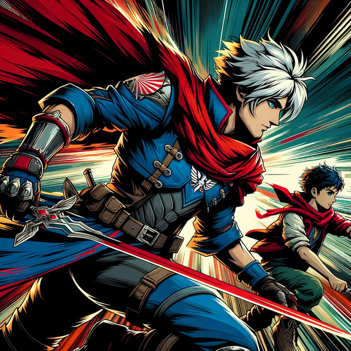 Superman vs. Bell Cranel: Epic Battle in Vibrant Comic Style