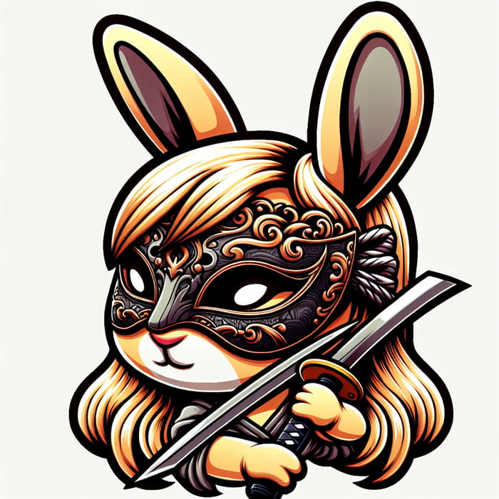 Honey Blonde Rabbit Ninja | Kabuki Mask Character
