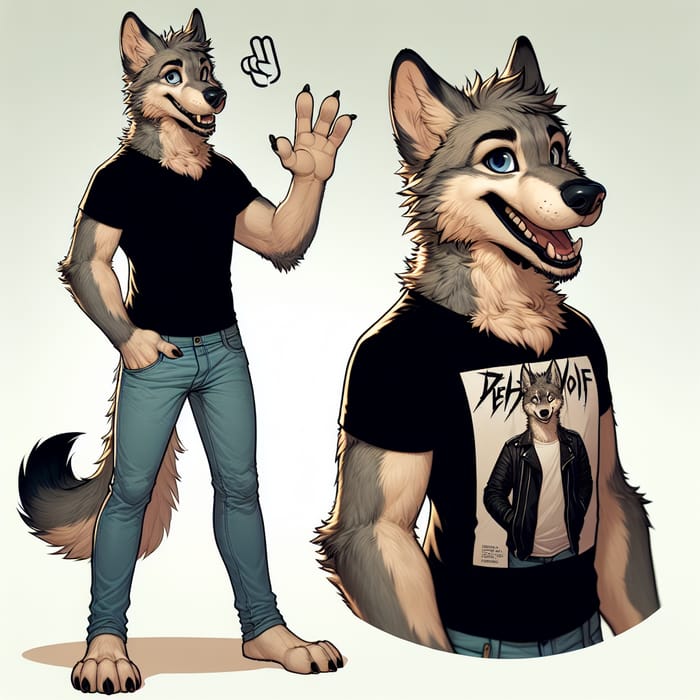 Casual Wolf Fursona - Furry Community Character