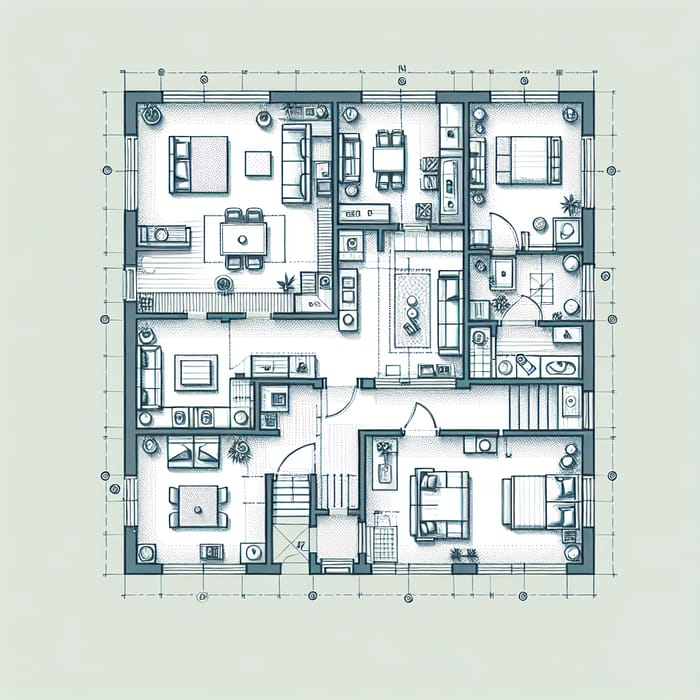 Detailed Residential Floor Plan Design