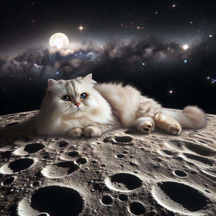Katze auf dem Mond | Faszinierendes Bild