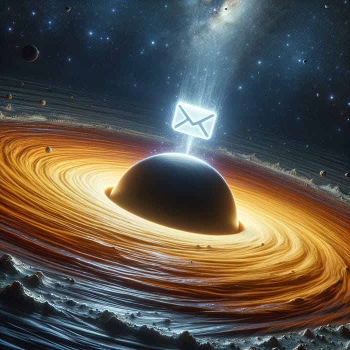 Surreal Universe: Blackhole Email Exploration