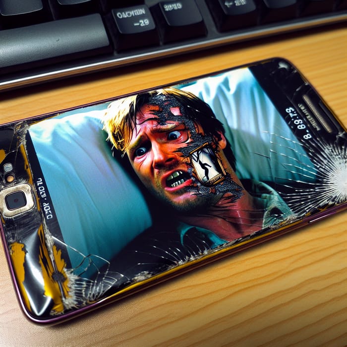 Dented Cellphone Stands Out Used Cellphone Sale AI Art Generator