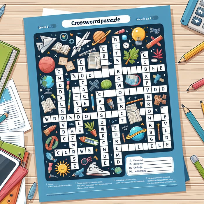 Fun Crossword Puzzle for 5th Grade Students