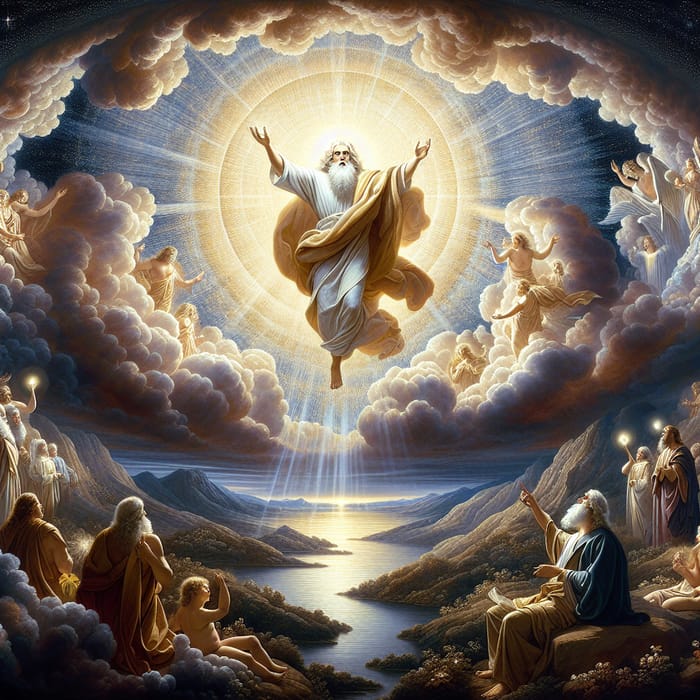 God Brings Light into Existence - Genesis 1:3 Illustration
