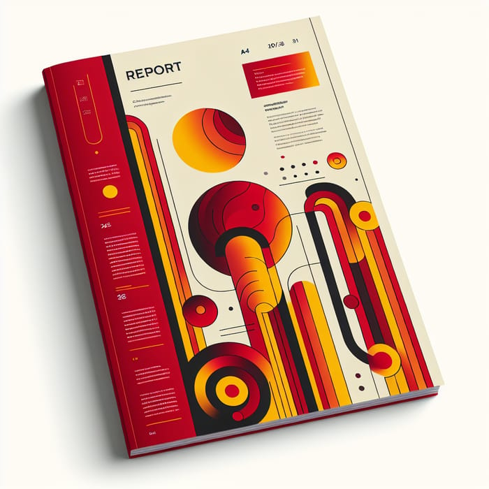 Eye-Catching A4 Left Bound Report Cover in Red & Yellow