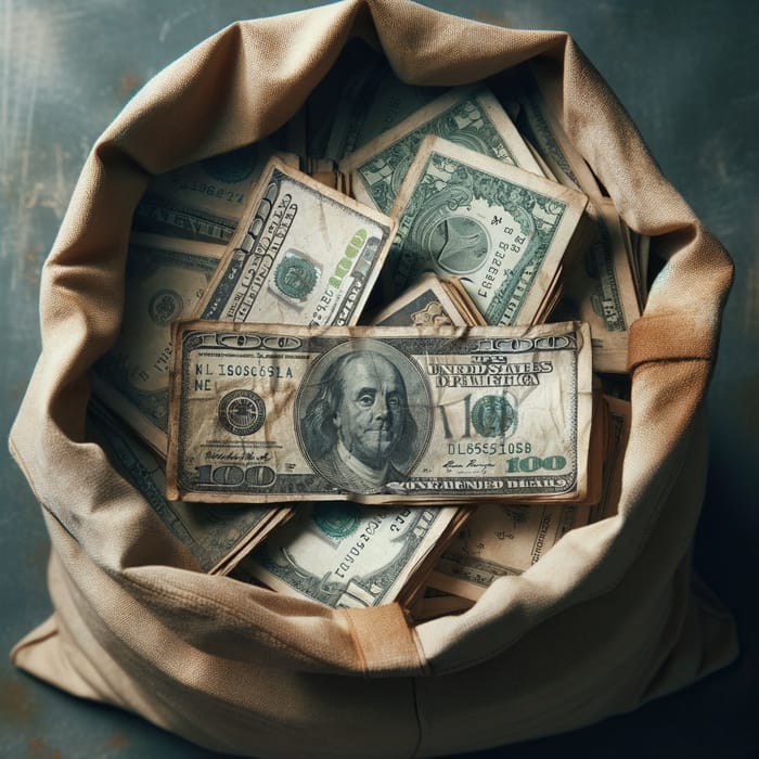Vintage Money Bag | Blood-Stained Dollar Stack