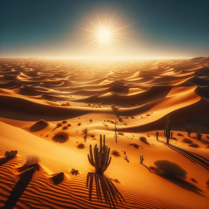 Mesmerizing Desert Landscape Under the Blazing Sun