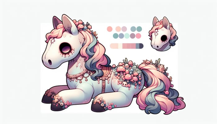 Chibi Undead Plush Horse Reference Guide | Cute & Whimsical Design