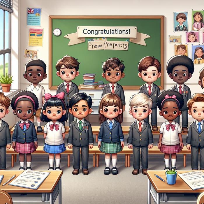 Diverse School Children Chosen as Classroom Prefects